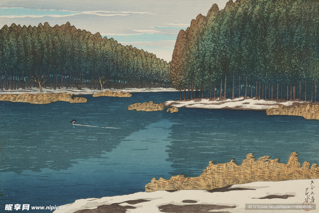 川瀨巴水版画