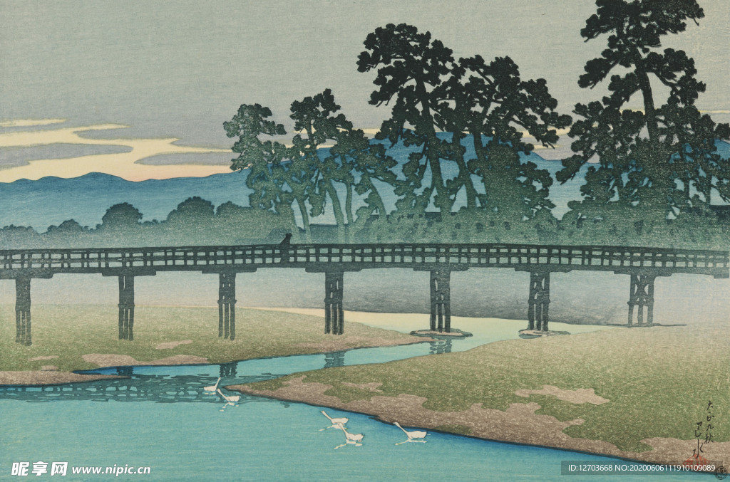 川瀨巴水版画