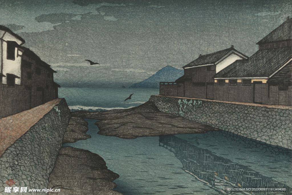 川瀨巴水版画