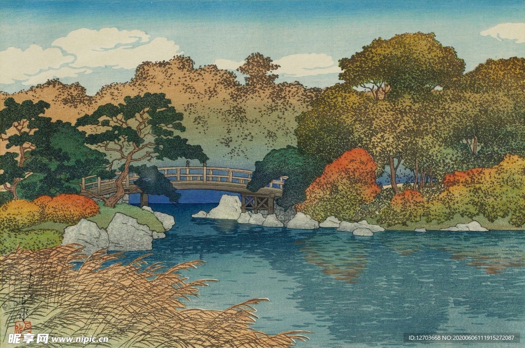 川瀨巴水版画