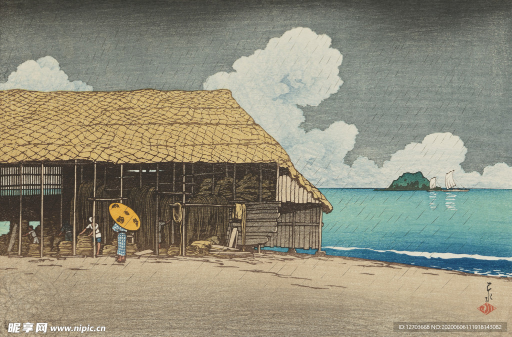 川瀨巴水版画