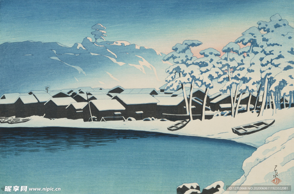 川瀨巴水版画