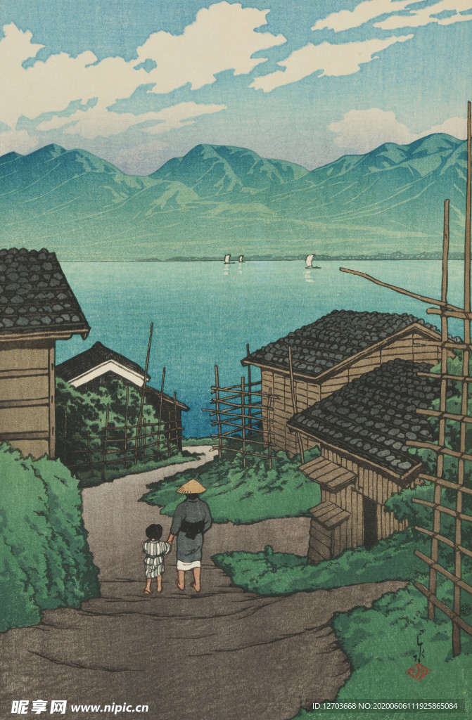 川瀨巴水版画