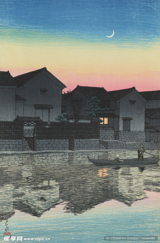 川瀨巴水版画