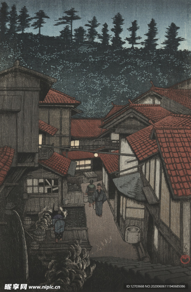 川瀨巴水版画