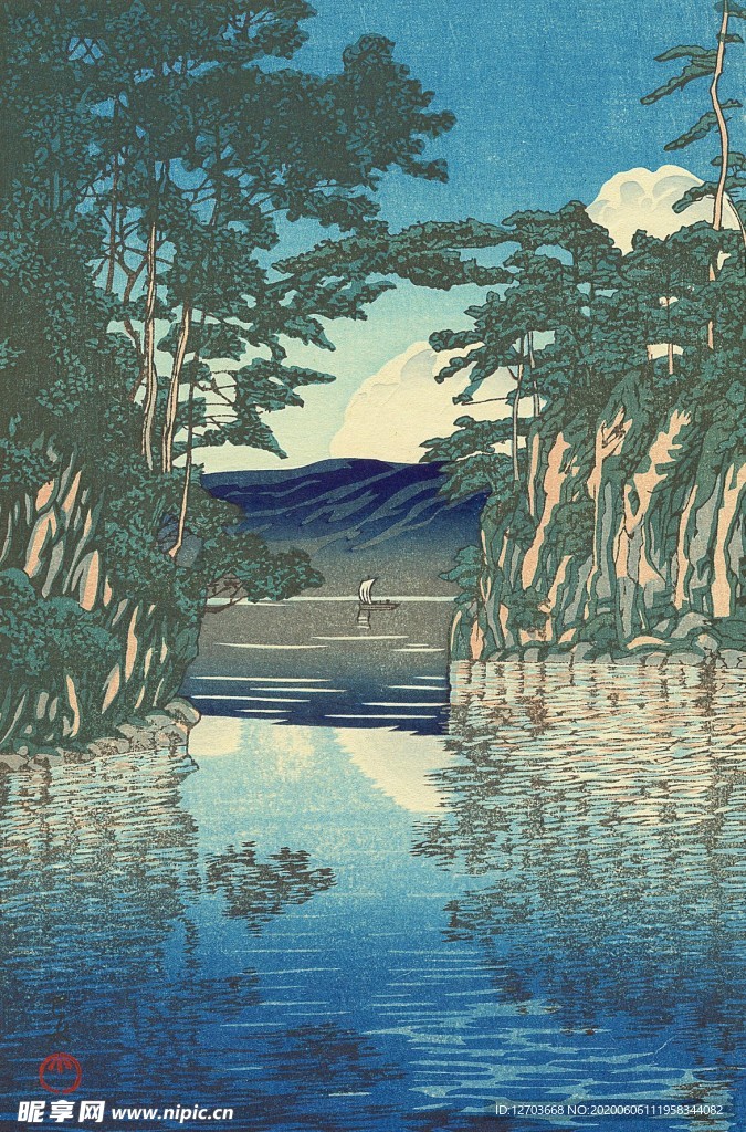 川瀨巴水版画