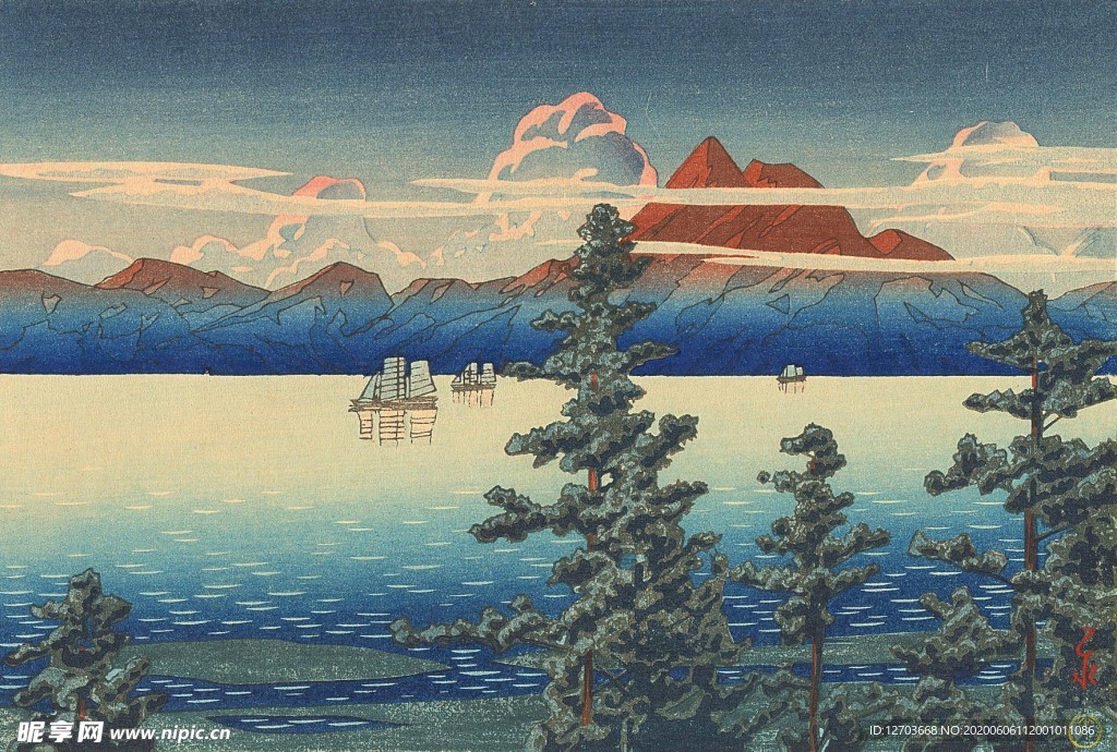 川瀨巴水版画
