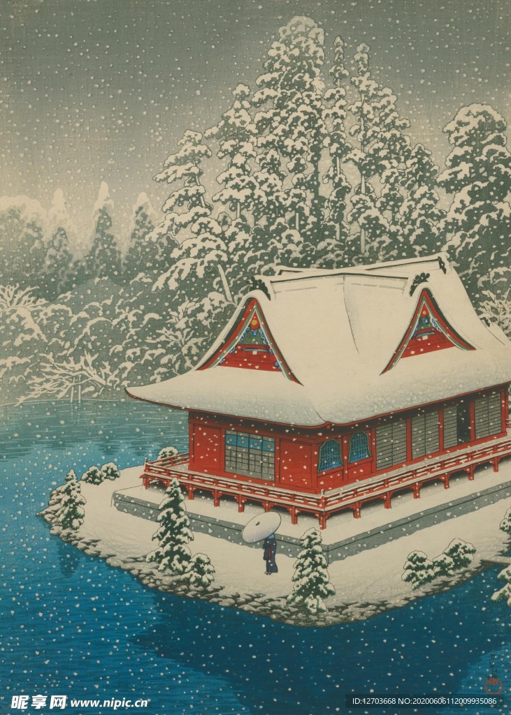 川瀨巴水版画