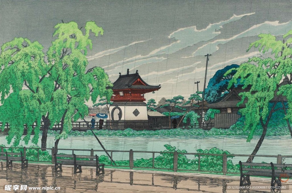 川瀨巴水版画