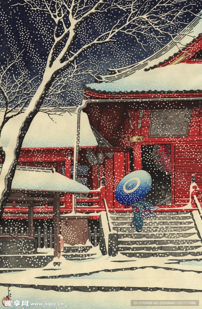 川瀨巴水版画