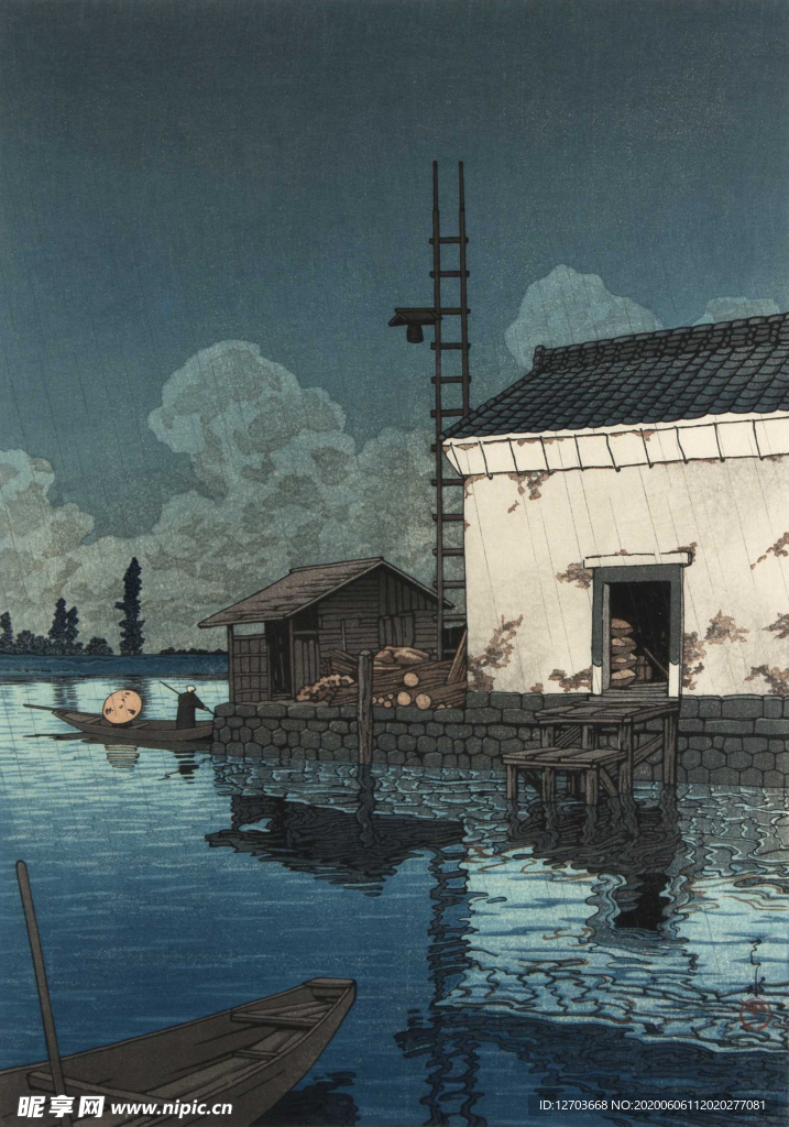 川瀨巴水版画