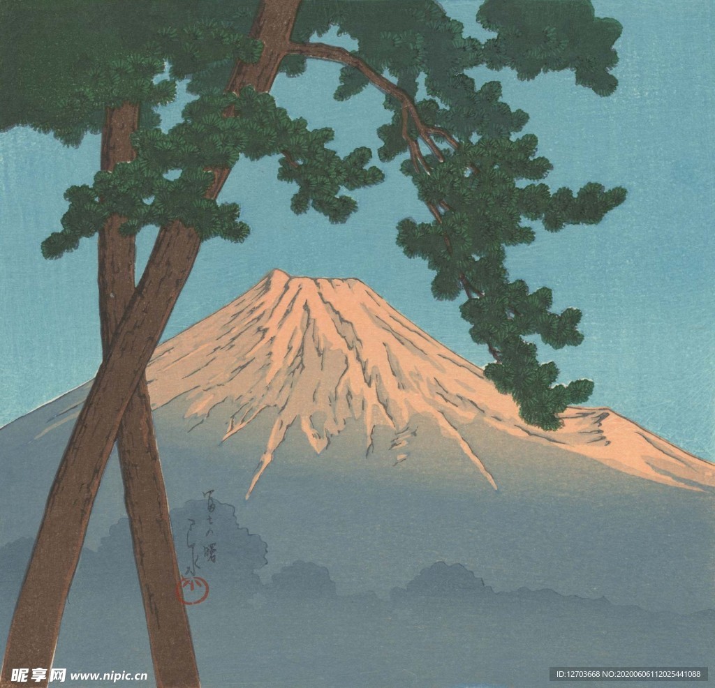 川瀨巴水版画