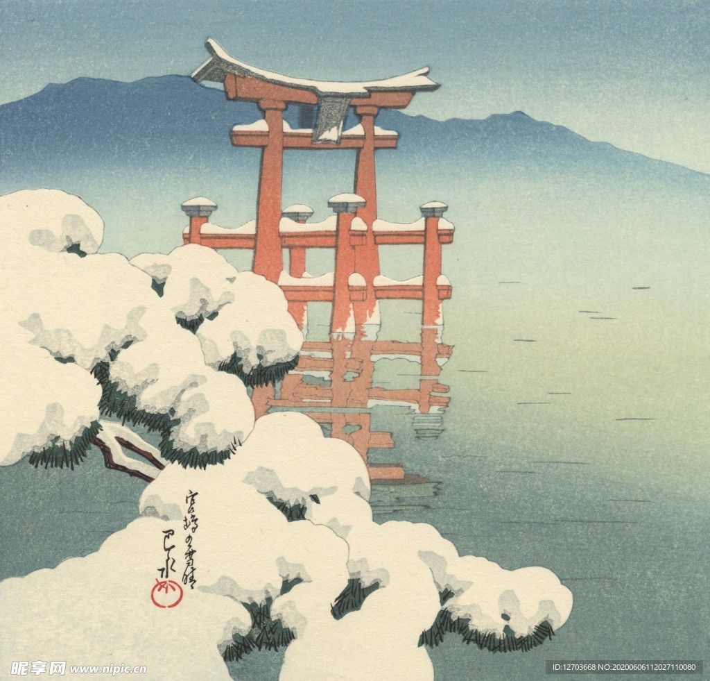 川瀨巴水版画