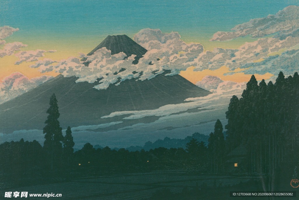 川瀨巴水版画