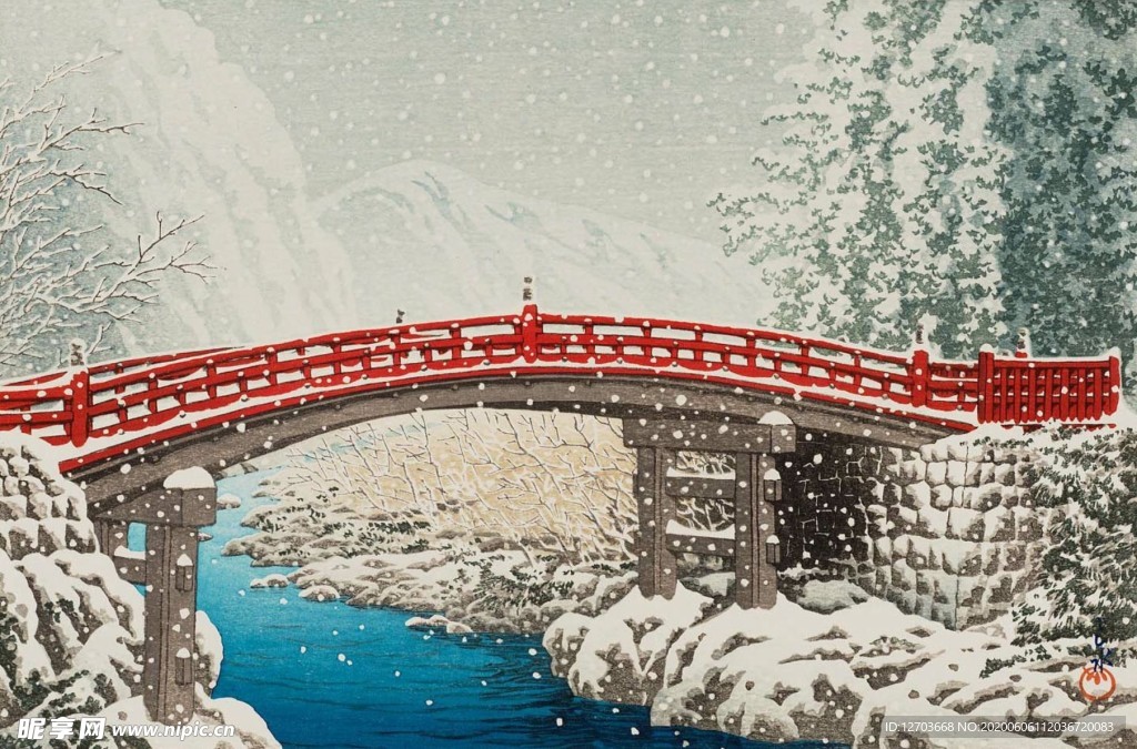 川瀨巴水版画