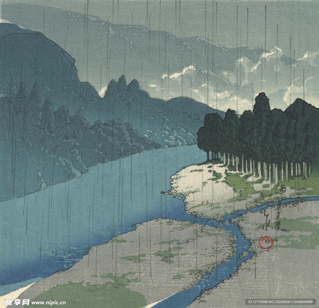 川瀨巴水版画