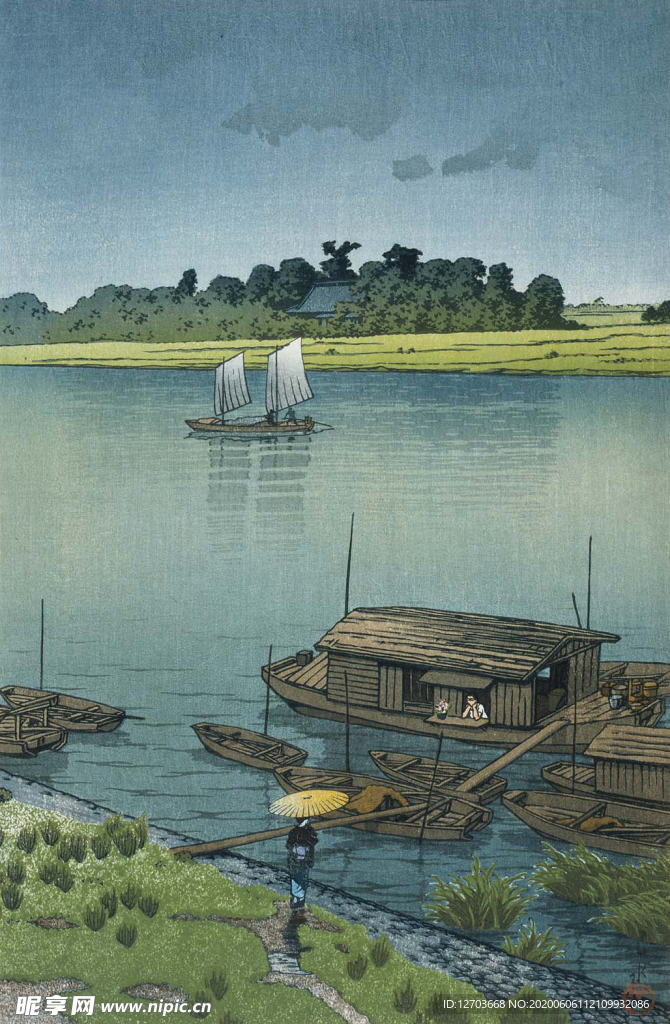 川瀨巴水版画