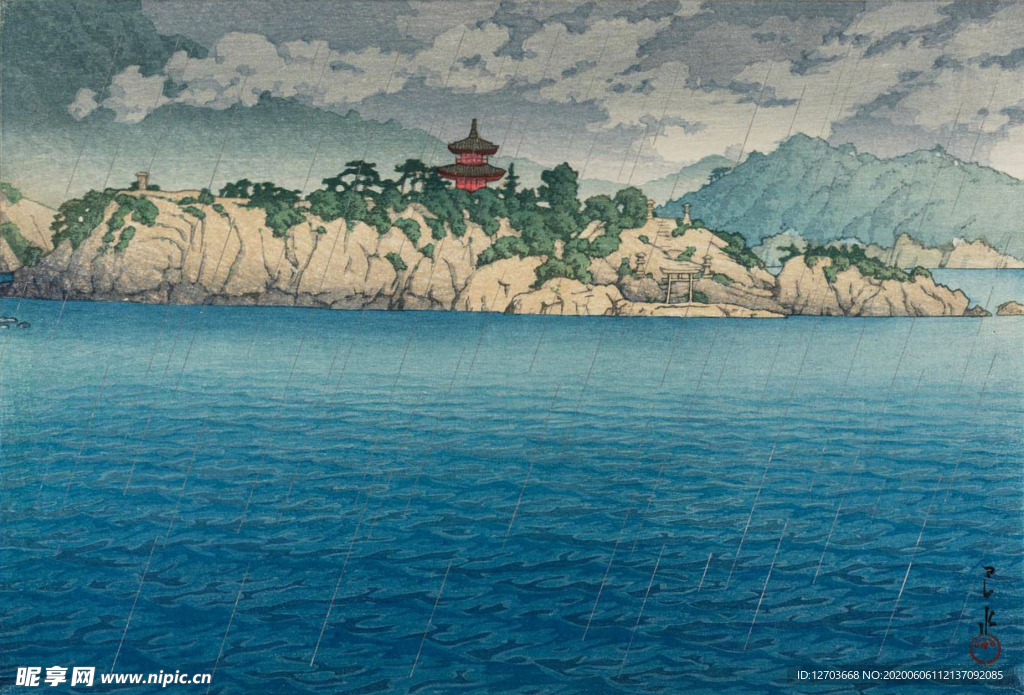 川瀨巴水版画