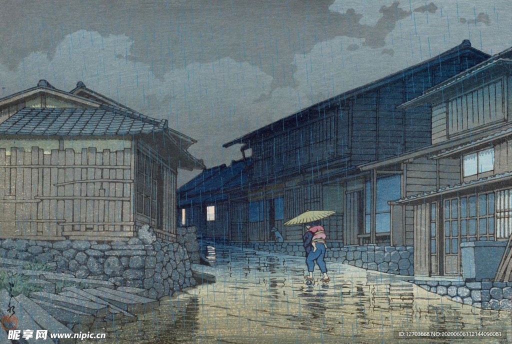 川瀨巴水版画