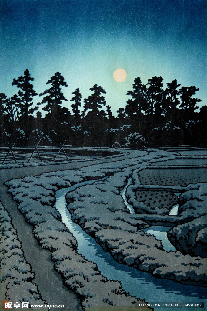 川瀨巴水版画