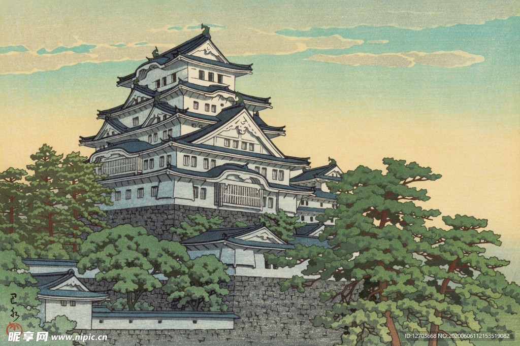 川瀨巴水版画