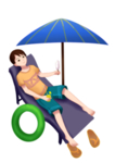 夏日度假的男人免抠素材