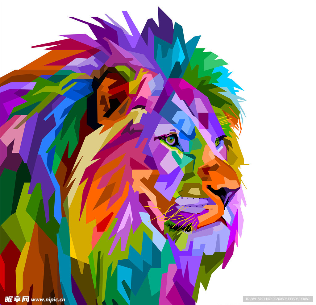 彩绘狮子