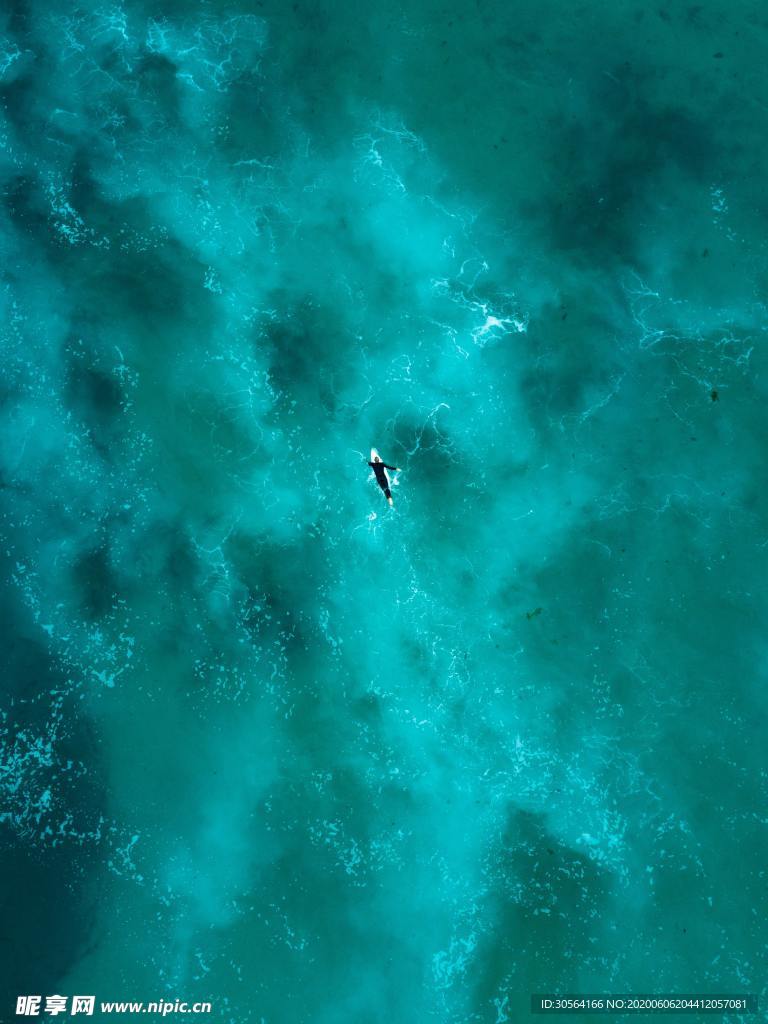 海水海洋度假波浪背景素材