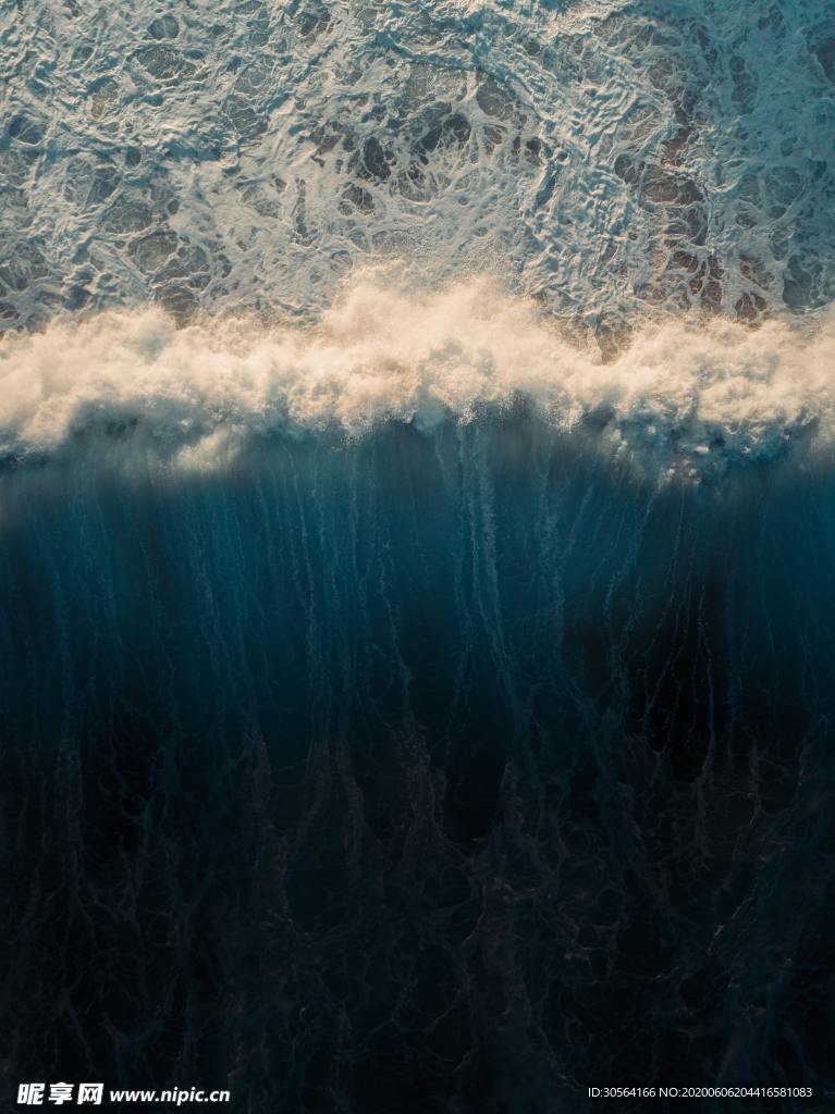 海水海洋度假波浪背景素材