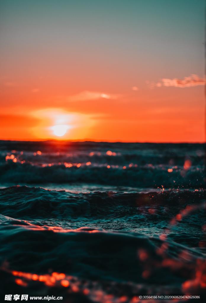 海水海洋度假波浪背景素材