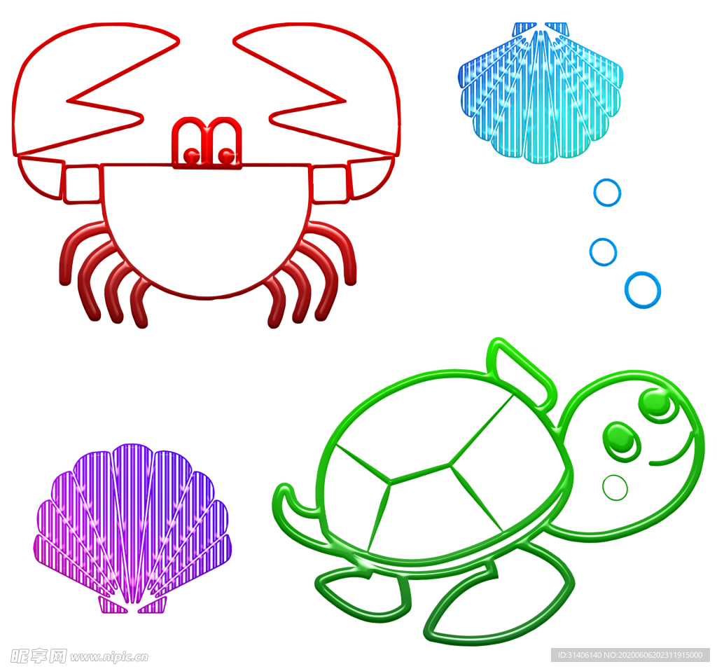 卡通海洋生物图片