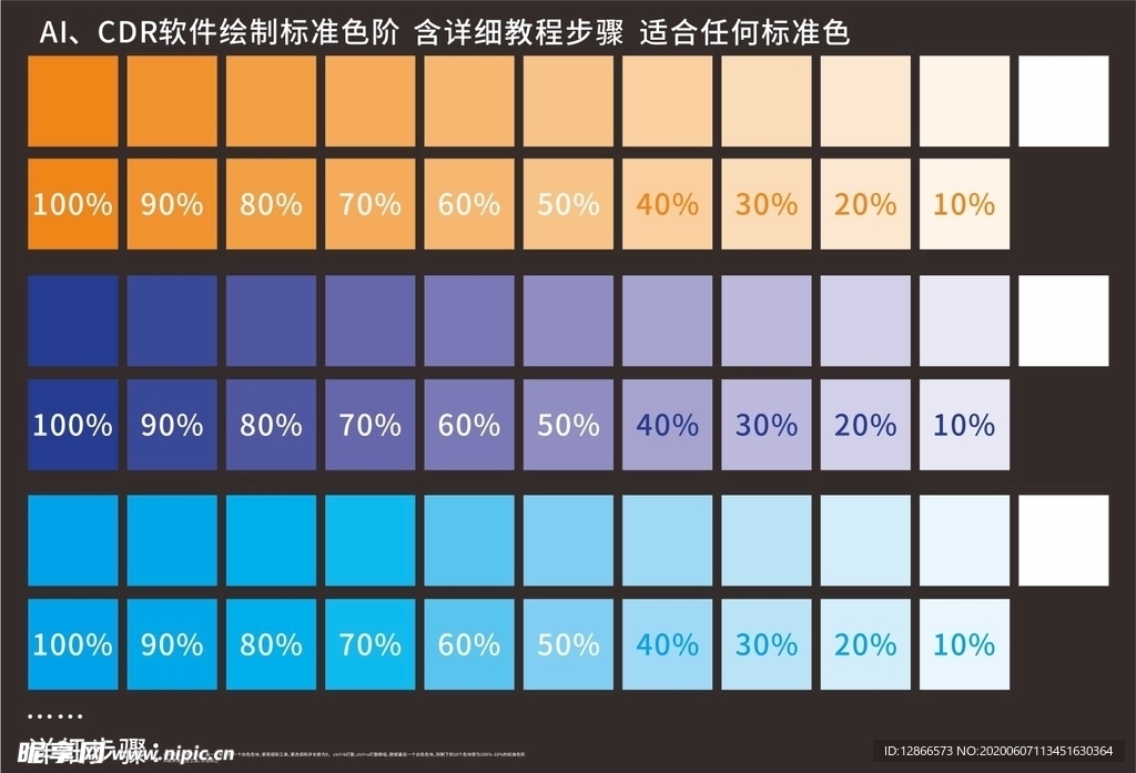 CDR AI软件标准色阶的方法