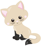 小猫卡通形象AI矢量图设计