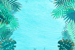 树叶插画卡通边框底纹背景素材
