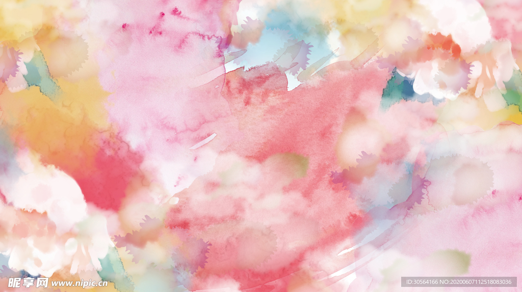 水彩颜色笔墨云朵抽象背景素材