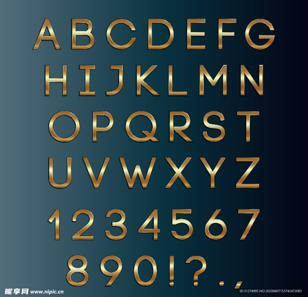 漂亮的数字字母