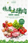 特色土猪肉促销海报