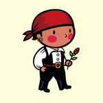 拿鲜花的人