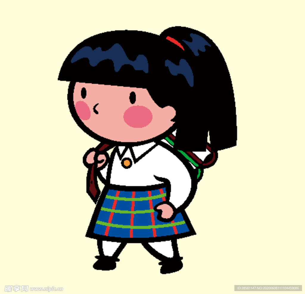 上学的女生