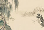 中国风大树风景装饰画