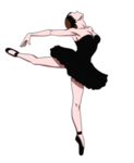 舞蹈芭蕾女性跳舞旋转插画素材