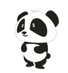 熊猫 黑白 卡通