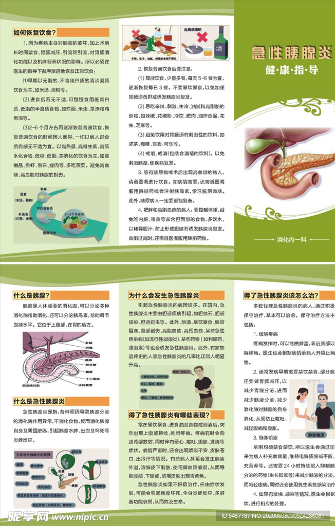 急性胰腺炎健康教育指导折页