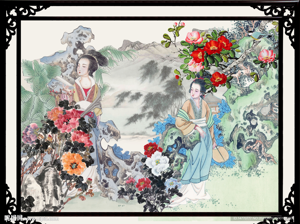 工笔仕女图