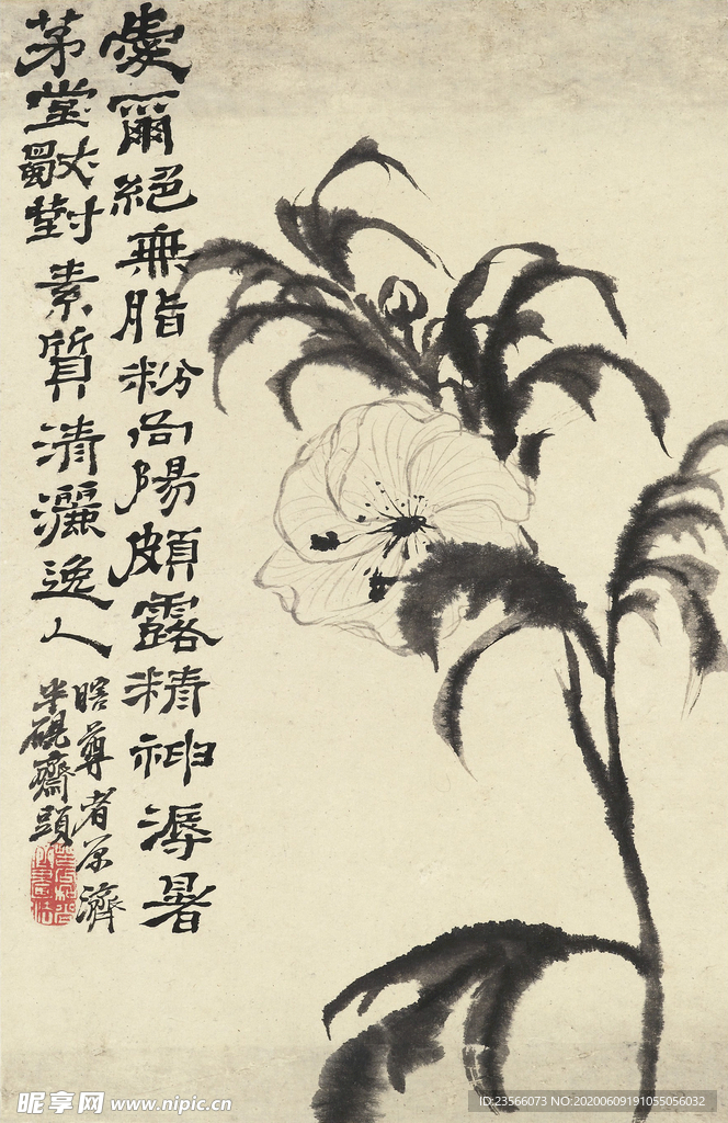 植物花鸟国画字画