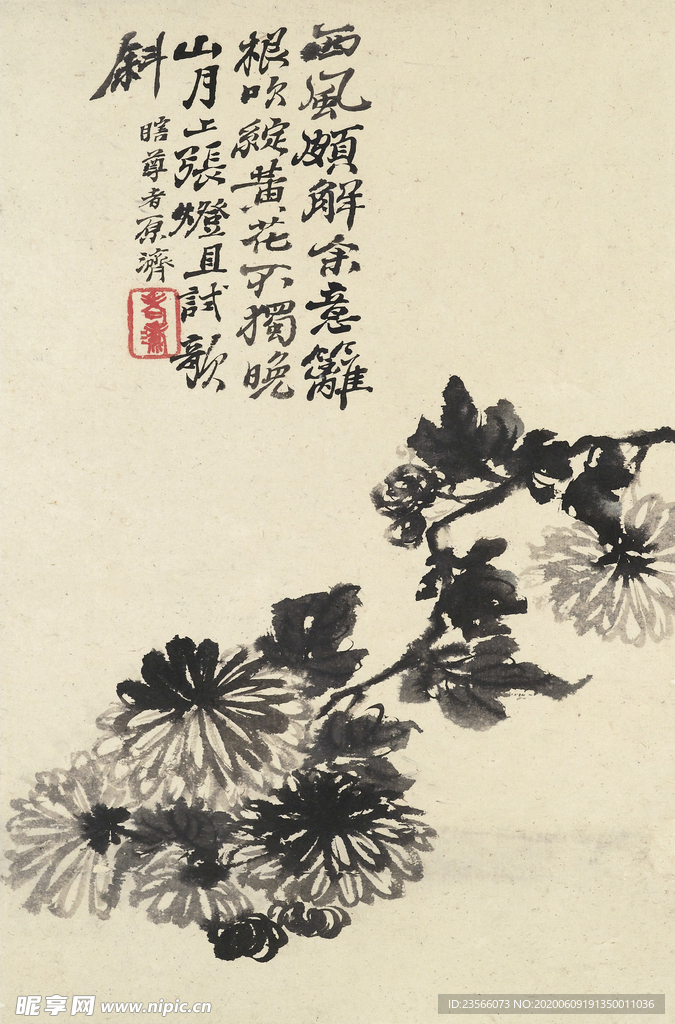 植物花鸟国画字画