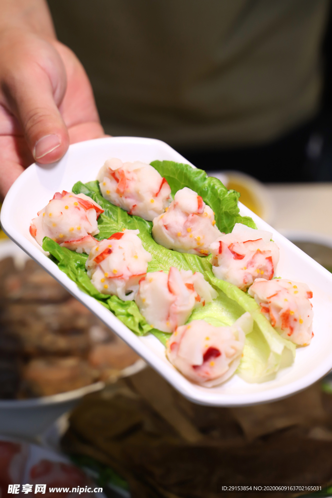 火锅食材摆盘