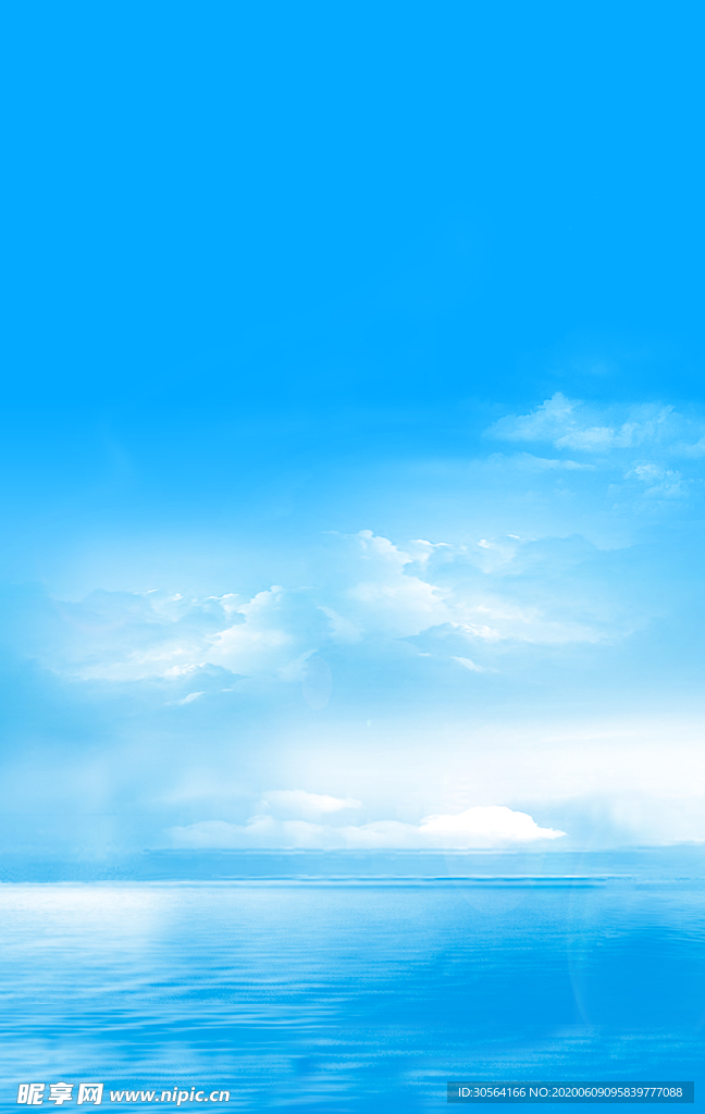 蓝色天空云朵云层云彩清新背景