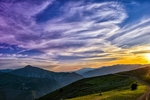 天空 山脉 晚霞