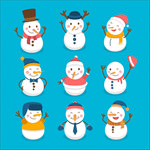 可爱笑脸雪人